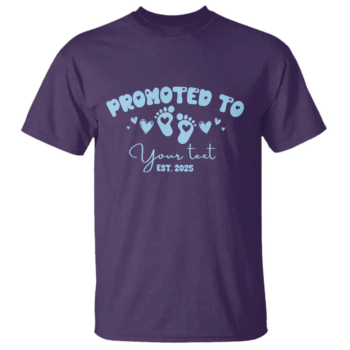 Personalized Gender Reveal T Shirt Custom Text Baby Boy Reveal Blue Family Matching TS10 Purple Print Your Wear