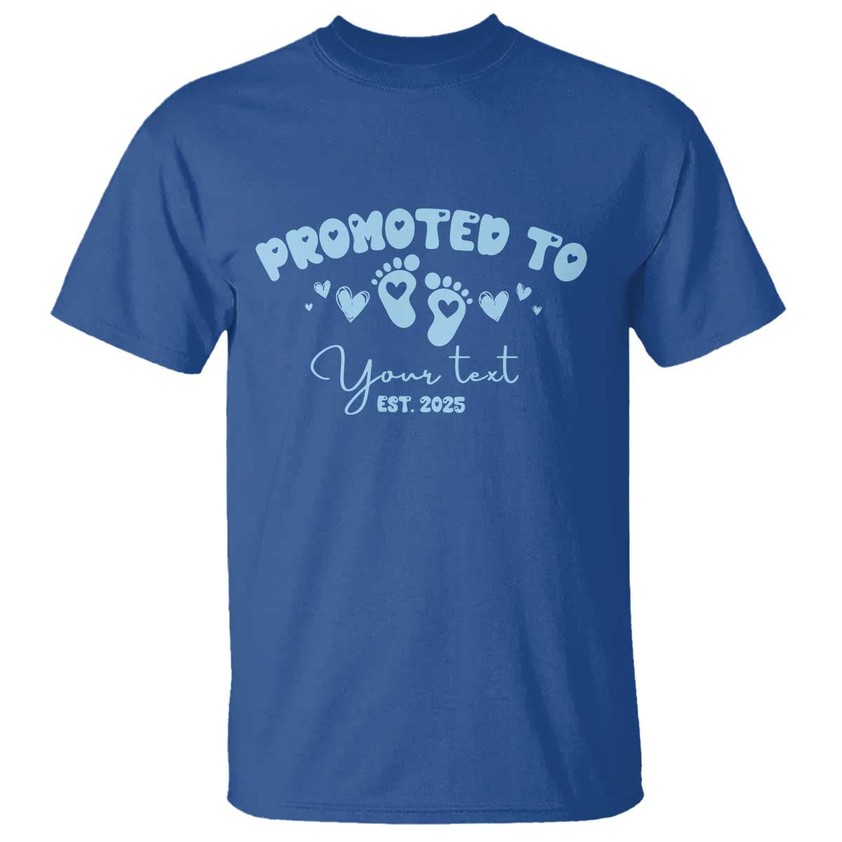 Personalized Gender Reveal T Shirt Custom Text Baby Boy Reveal Blue Family Matching TS10 Royal Blue Print Your Wear