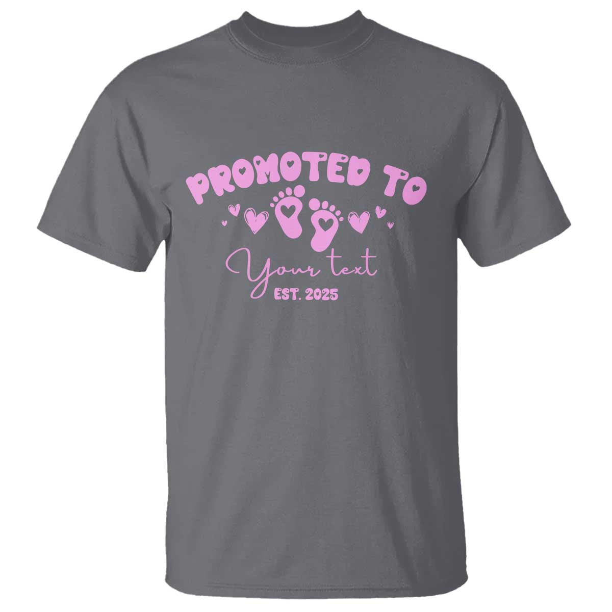 Personalized Gender Reveal T Shirt Custom Text Baby Girl Reveal Pink Family Matching TS10 Charcoal Print Your Wear