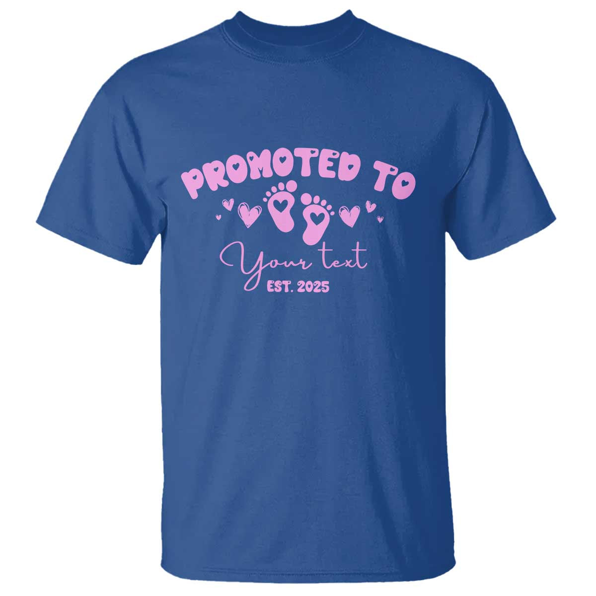 Personalized Gender Reveal T Shirt Custom Text Baby Girl Reveal Pink Family Matching TS10 Royal Blue Print Your Wear
