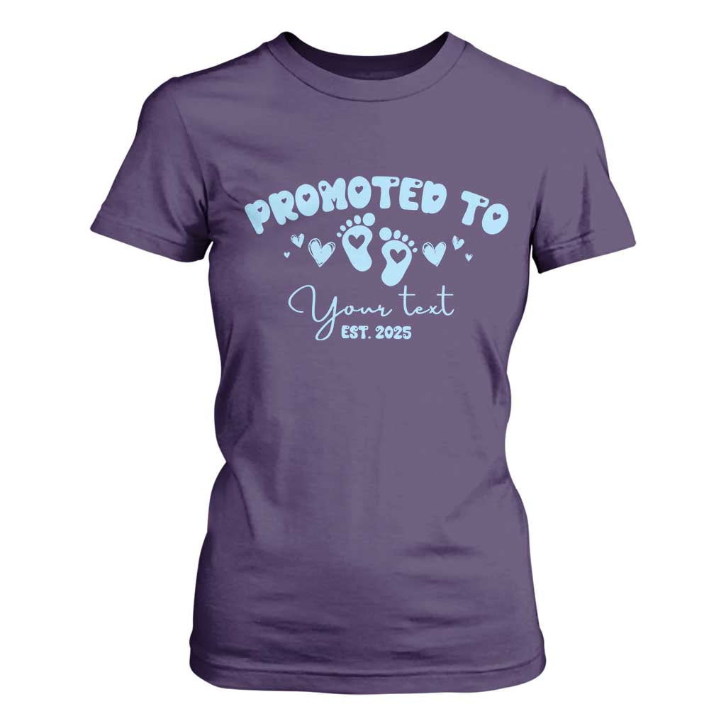 Personalized Gender Reveal T Shirt For Women Custom Text Baby Boy Reveal Blue Family Matching TS10 Purple Print Your Wear