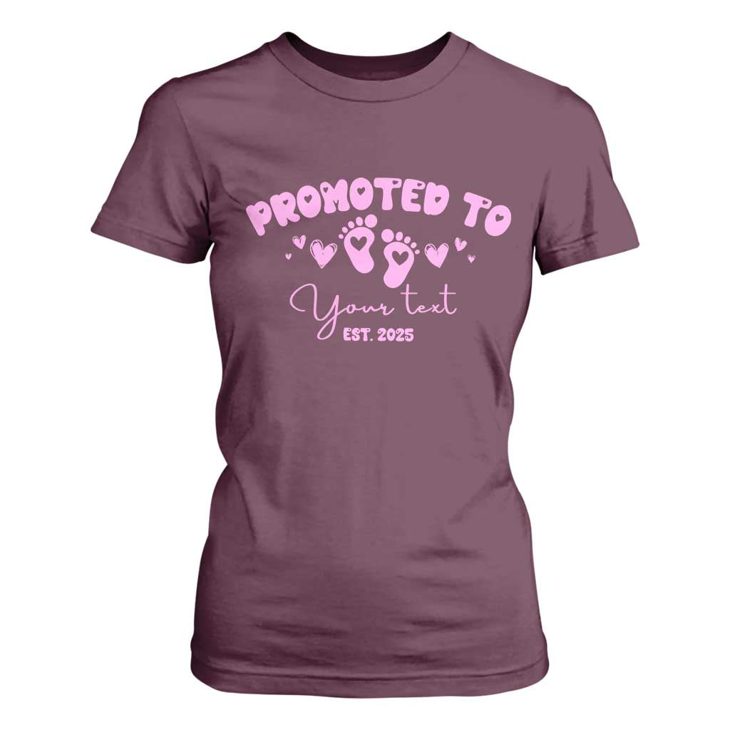 Personalized Gender Reveal T Shirt For Women Custom Text Baby Girl Reveal Pink Family Matching TS10 Maroon Print Your Wear