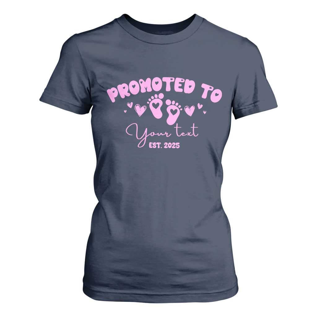 Personalized Gender Reveal T Shirt For Women Custom Text Baby Girl Reveal Pink Family Matching TS10 Navy Print Your Wear