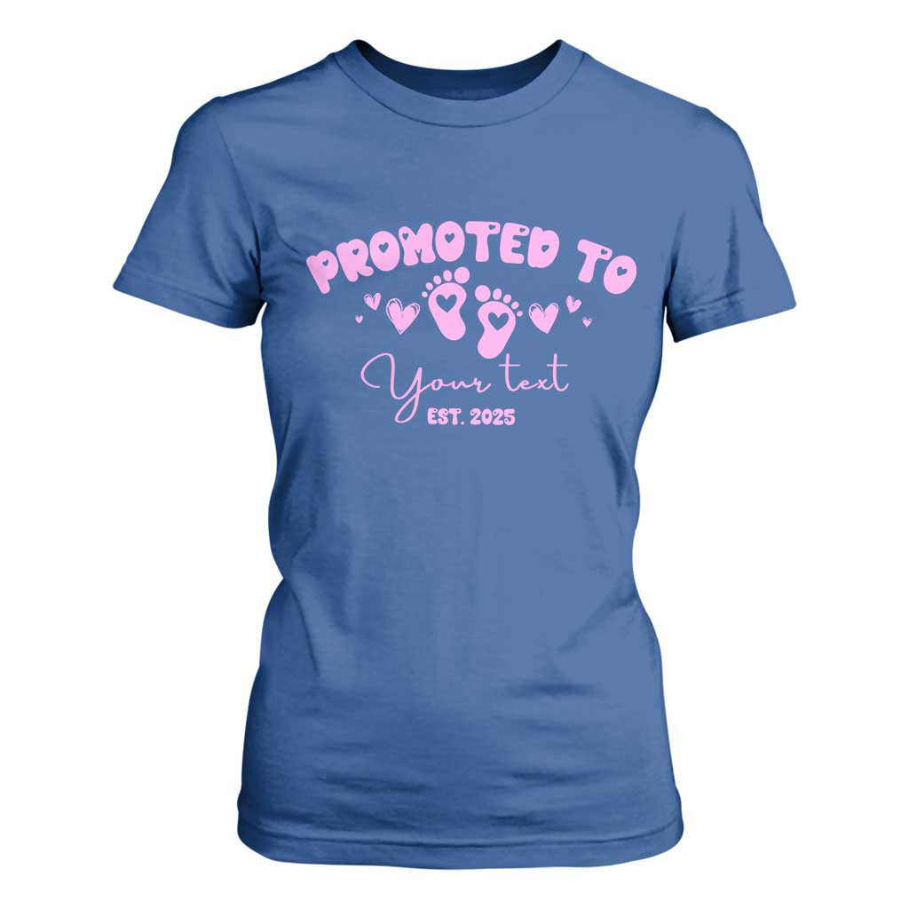 Personalized Gender Reveal T Shirt For Women Custom Text Baby Girl Reveal Pink Family Matching TS10 Royal Blue Print Your Wear