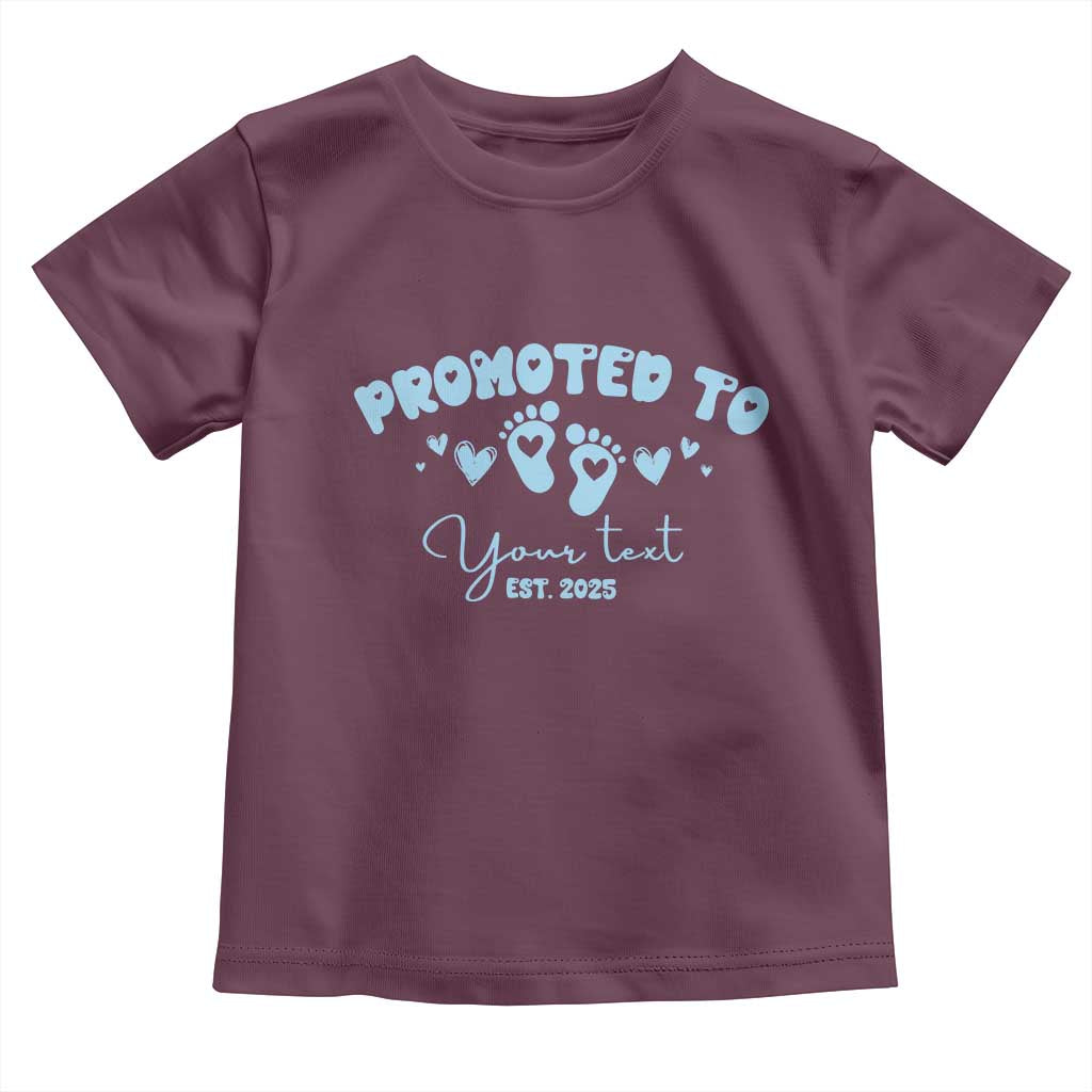Personalized Gender Reveal Toddler T Shirt Custom Text Baby Boy Reveal Blue Family Matching TS10 Maroon Print Your Wear