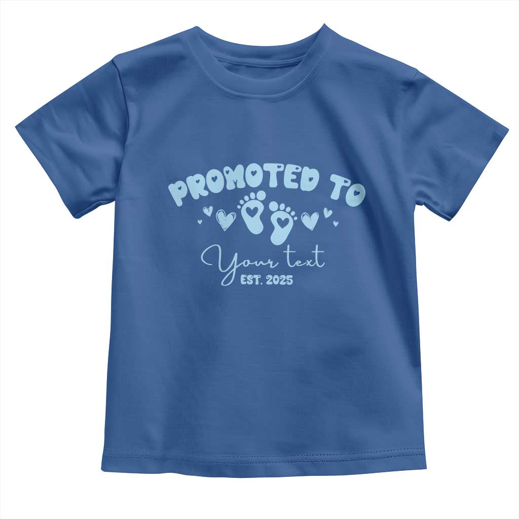 Personalized Gender Reveal Toddler T Shirt Custom Text Baby Boy Reveal Blue Family Matching TS10 Royal Blue Print Your Wear