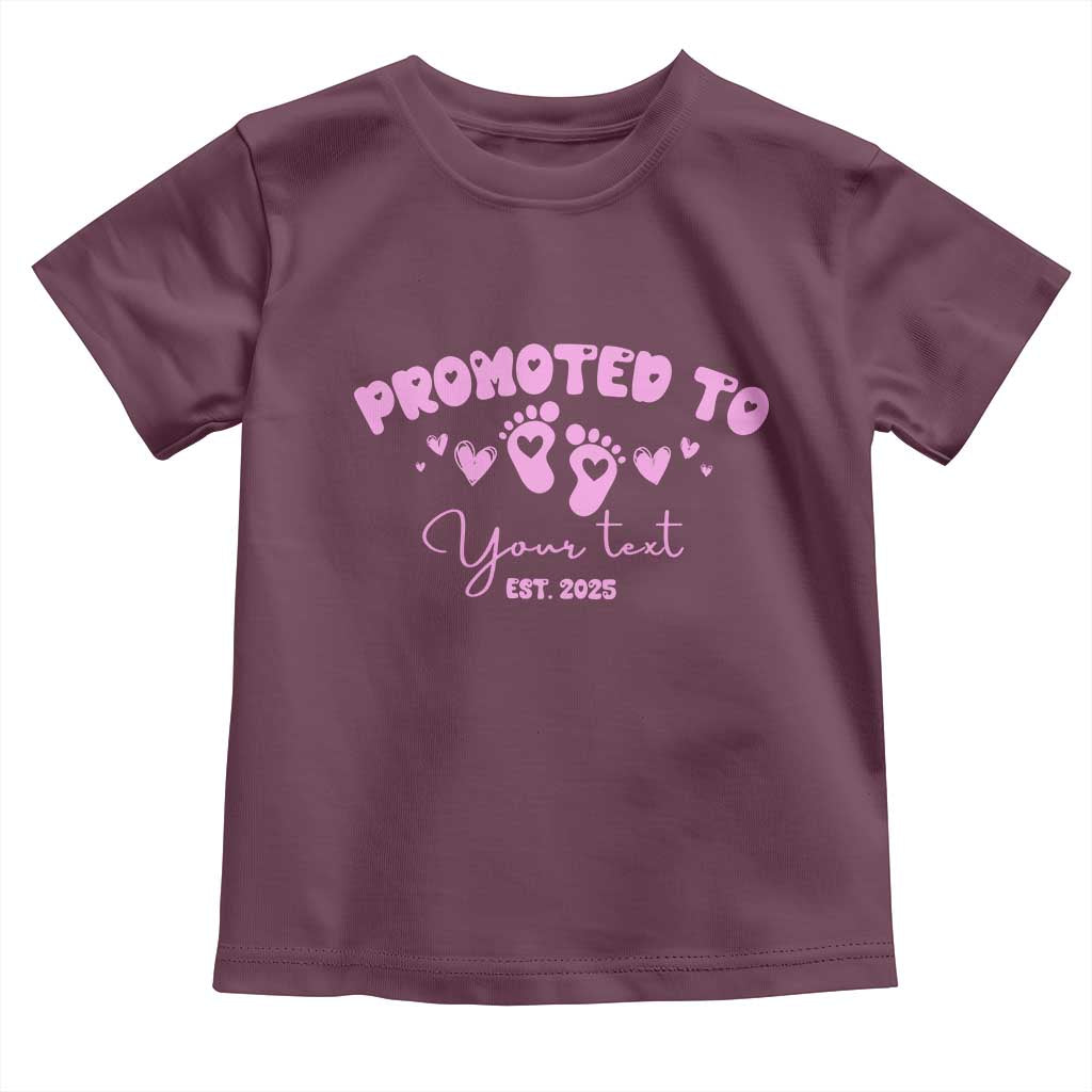 Personalized Gender Reveal Toddler T Shirt Custom Text Baby Girl Reveal Pink Family Matching TS10 Maroon Print Your Wear