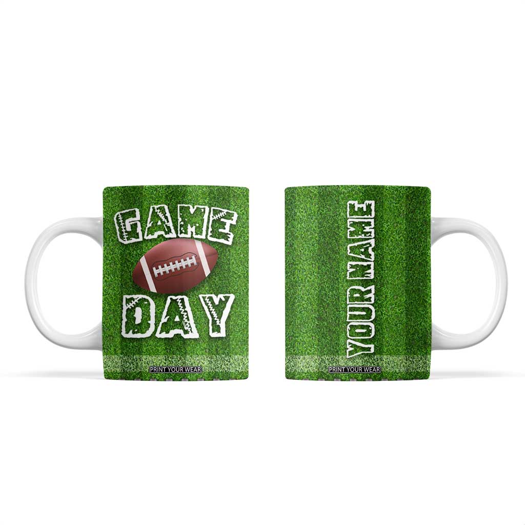 Personalized Gifts for Football Lover Coffee Mug Custom Name Game Day TB09 Football Field Print Your Wear