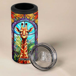 Personalized Giraffe 4 in 1 Can Cooler Tumbler with Stained Glass Style Art TS04 Print Your Wear