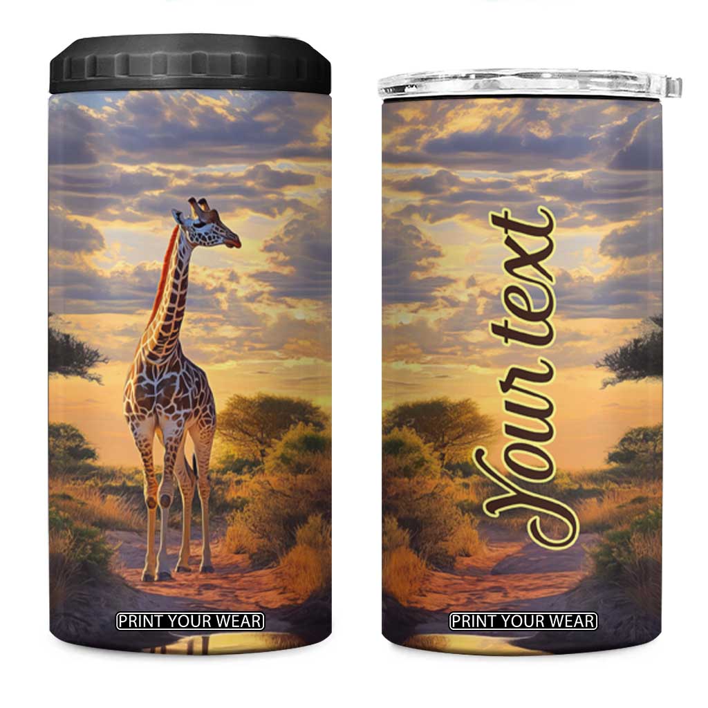 Personalized Giraffe Lover 4 in 1 Can Cooler Tumbler with Wildlife Theme Design TS04 One Size: 16 oz Multicolor Print Your Wear