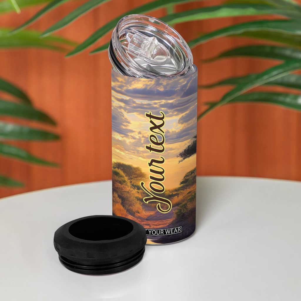 Personalized Giraffe Lover 4 in 1 Can Cooler Tumbler with Wildlife Theme Design TS04 Print Your Wear