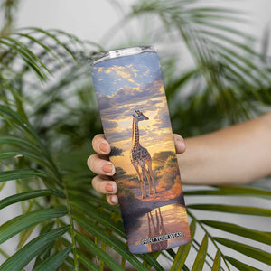 Personalized Giraffe Lover Skinny Tumbler with Wildlife Theme Design TS04 Print Your Wear