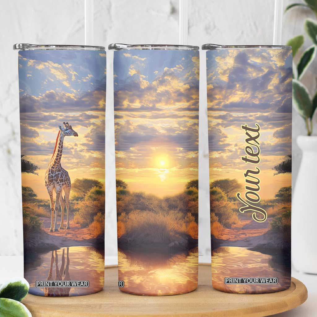 Personalized Giraffe Lover Skinny Tumbler with Wildlife Theme Design TS04 Print Your Wear