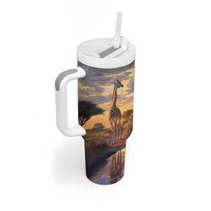 Personalized Giraffe Lover Tumbler With Handle with Wildlife Theme Design TS04 Print Your Wear