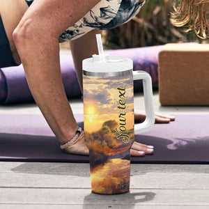 Personalized Giraffe Lover Tumbler With Handle with Wildlife Theme Design TS04 Print Your Wear