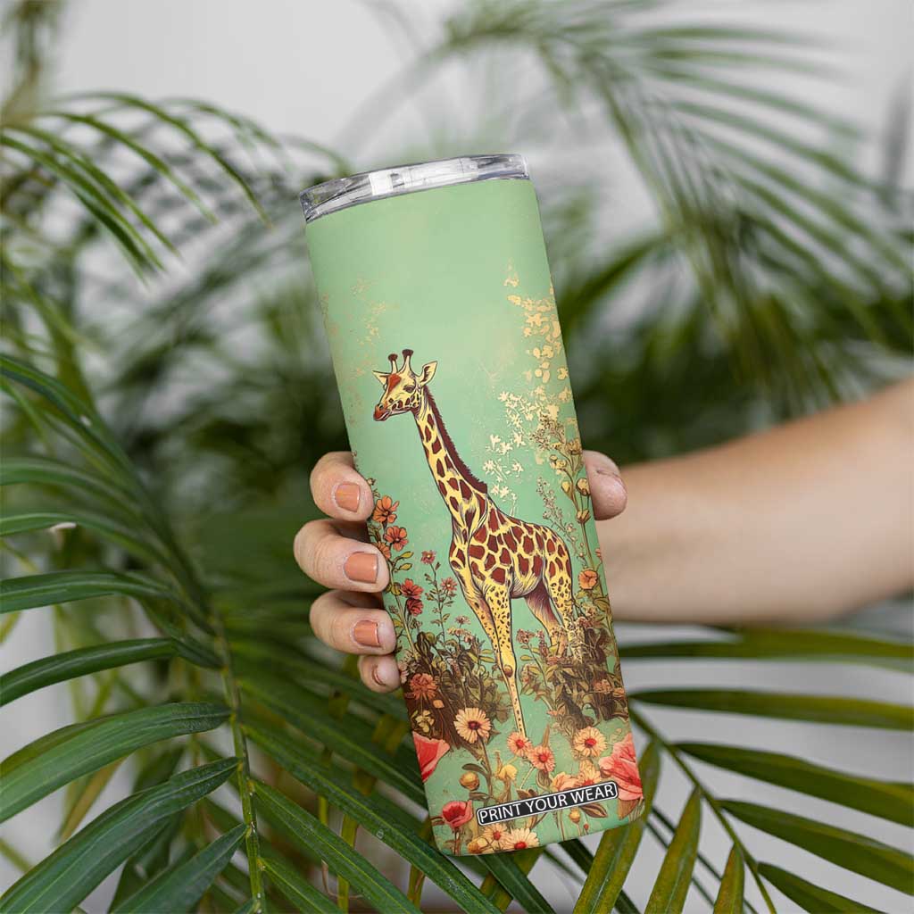 Personalized Giraffe Skinny Tumbler with Retro Style Illustration TS04 Print Your Wear