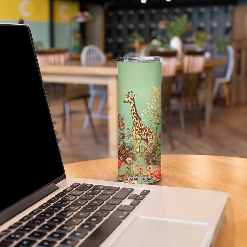 Personalized Giraffe Skinny Tumbler with Retro Style Illustration TS04 Print Your Wear