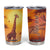 Personalized Giraffe Tumbler Cup in the Savanna with Nature Scene TS04 Multicolor Print Your Wear