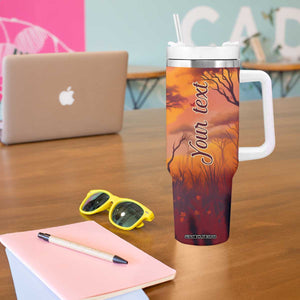 Personalized Giraffe Tumbler With Handle in the Savanna with Nature Scene TS04 Print Your Wear