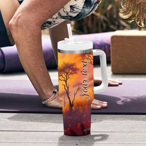 Personalized Giraffe Tumbler With Handle in the Savanna with Nature Scene TS04 Print Your Wear