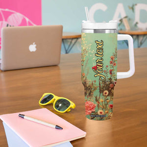 Personalized Giraffe Tumbler With Handle with Retro Style Illustration TS04 Print Your Wear