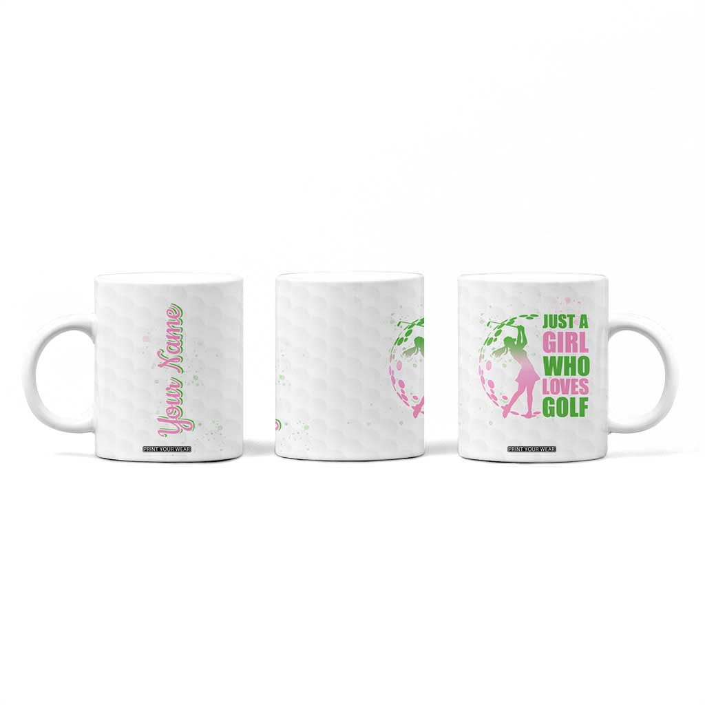 Personalized Golf Player Coffee Mug Custom Name Just A Girl Who Loves Golf TB09 Print Your Wear