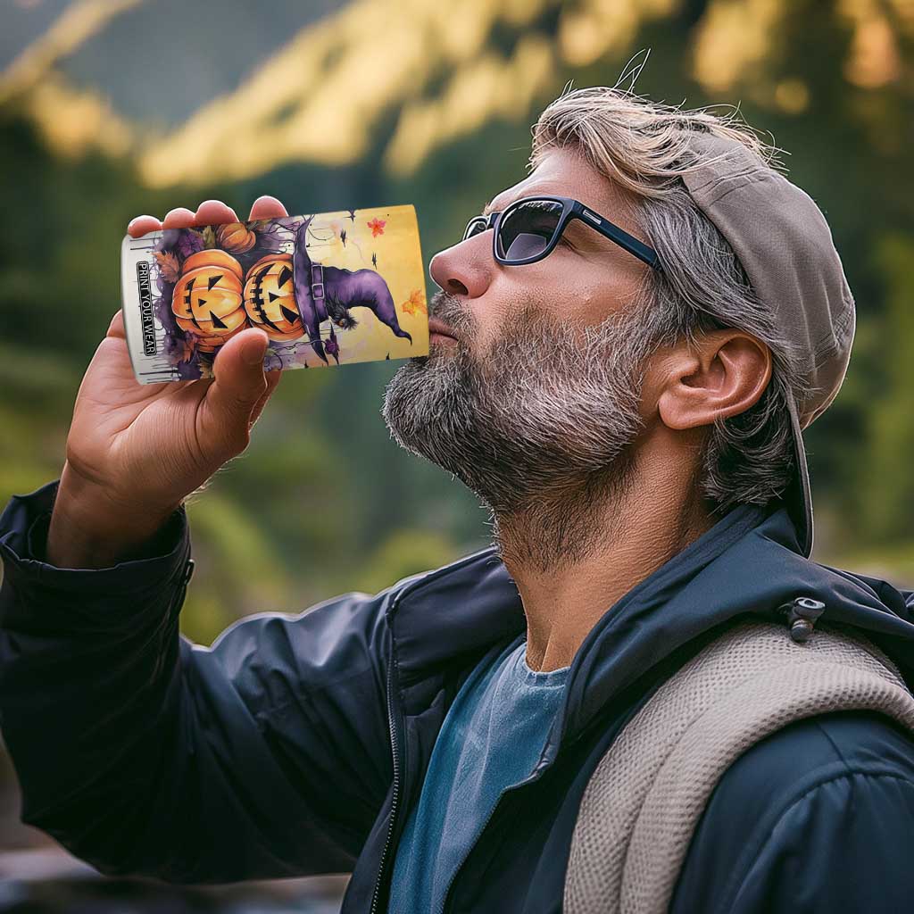 Personalized Halloween Pumpkin 4 in 1 Can Cooler Tumbler with Autumn Harvest Design TS04 Print Your Wear