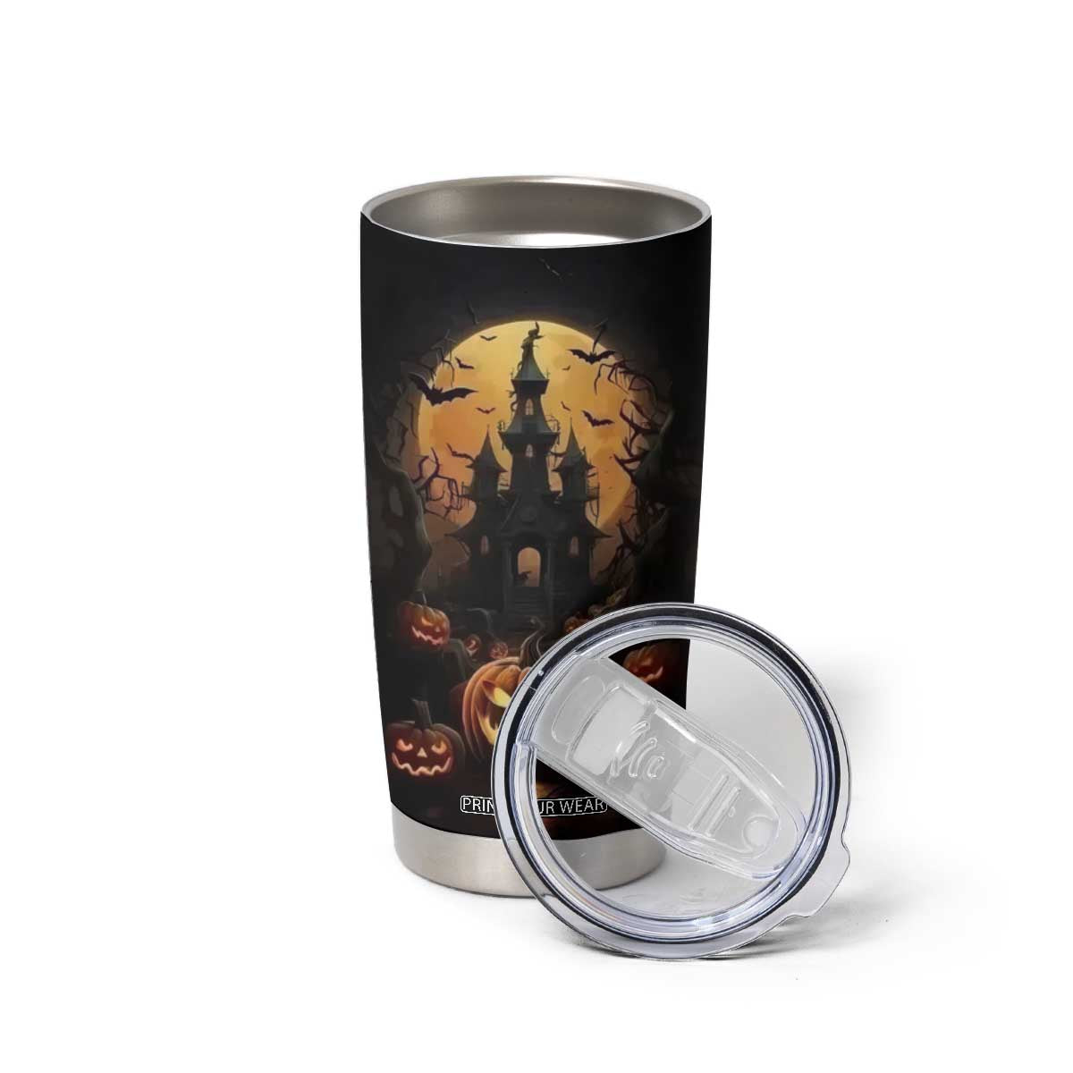 Personalized Halloween Pumpkin Tumbler Cup with Autumn Elements TS04 Print Your Wear