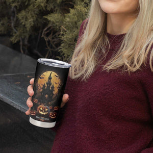 Personalized Halloween Pumpkin Tumbler Cup with Autumn Elements TS04 Print Your Wear