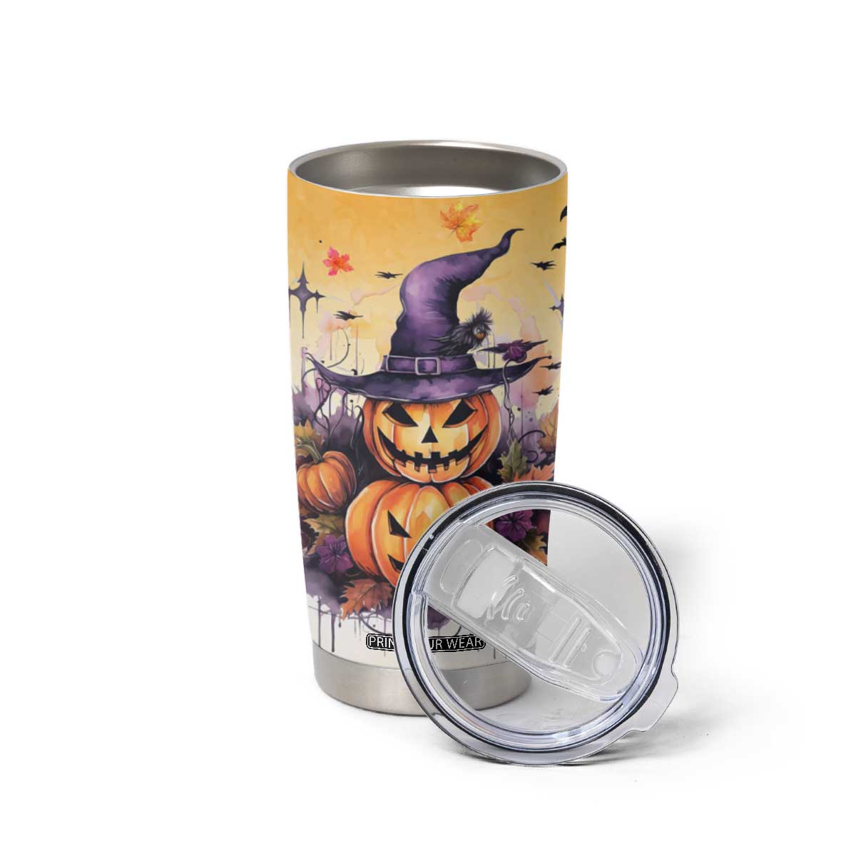 Personalized Halloween Pumpkin Tumbler Cup with Autumn Harvest Design TS04 Print Your Wear