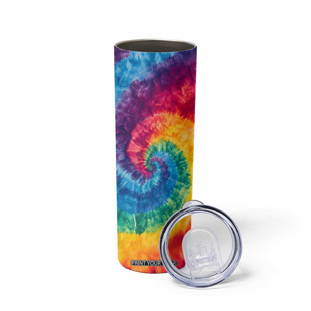 Personalized Hippie Tie Dye Skinny Tumbler with Groovy Style TS04 Print Your Wear