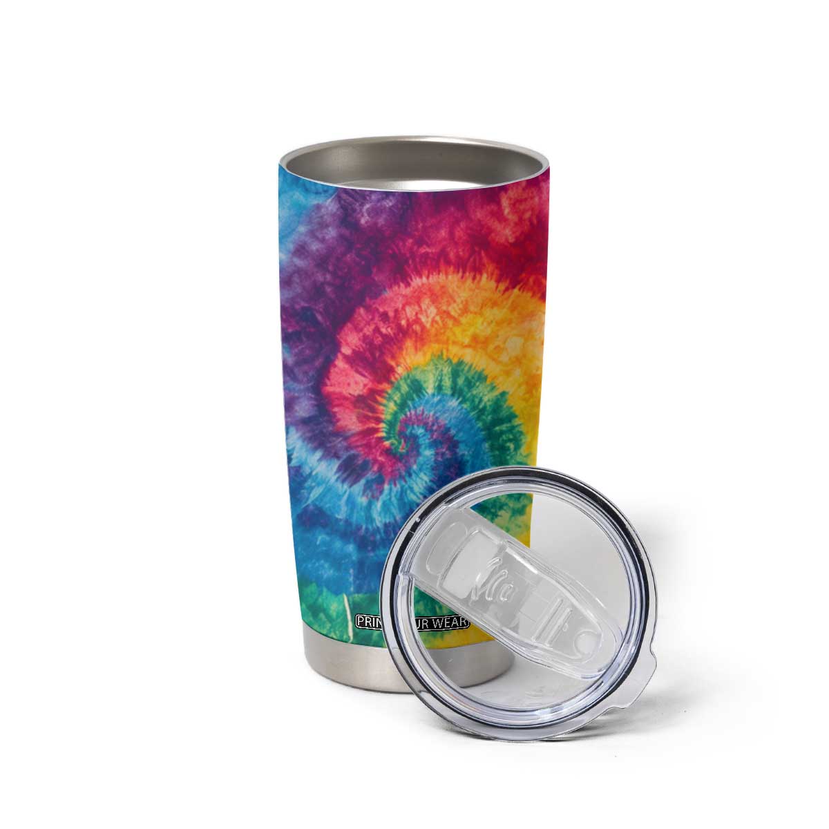 Personalized Hippie Tie Dye Tumbler Cup with Groovy Style TS04 Print Your Wear