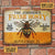 Personalized Metal Sign Honey Bee Fresh CTM One Size 24x18 inch (60.96x45.72 cm) Custom - Printyourwear