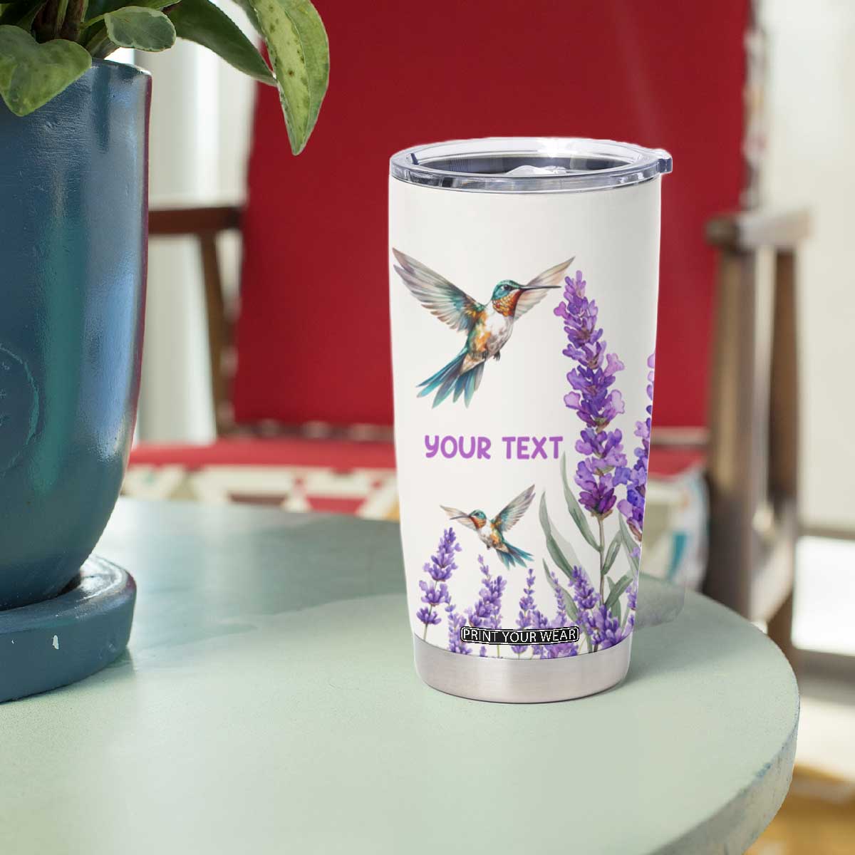 Personalized Hummingbird Tumbler Cup with Wisdom From A Hummingbird Quote TS04 Print Your Wear