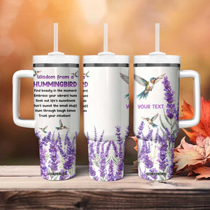 Personalized Hummingbird Tumbler With Handle with Wisdom From A Hummingbird Quote TS04 Print Your Wear