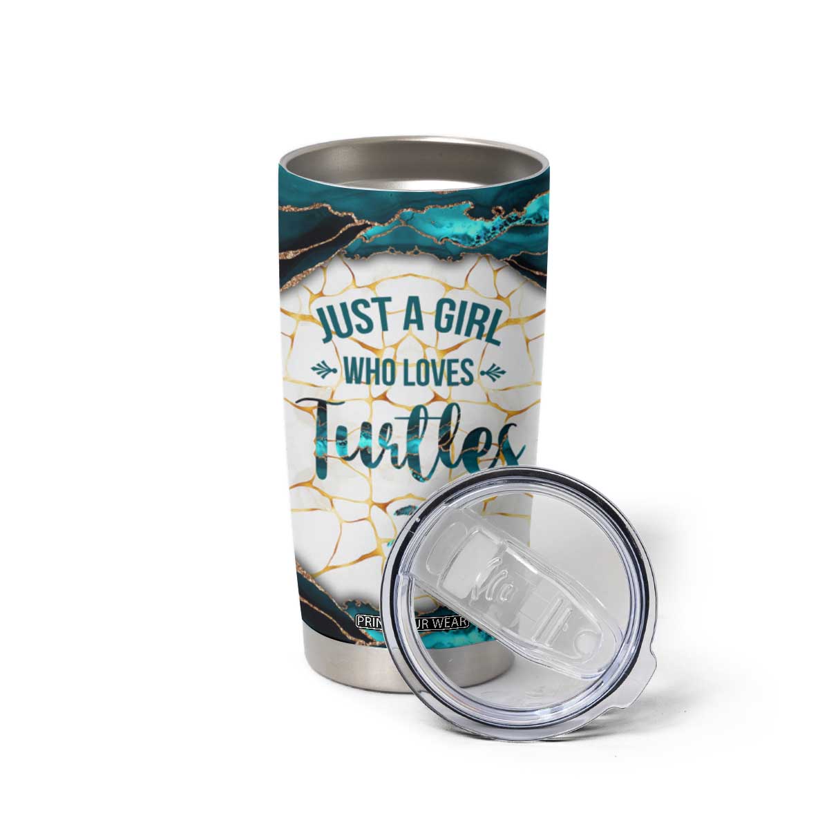 Personalized Just A Girl Who Loves Turtles Tumbler Cup Quote Design TS04 Print Your Wear