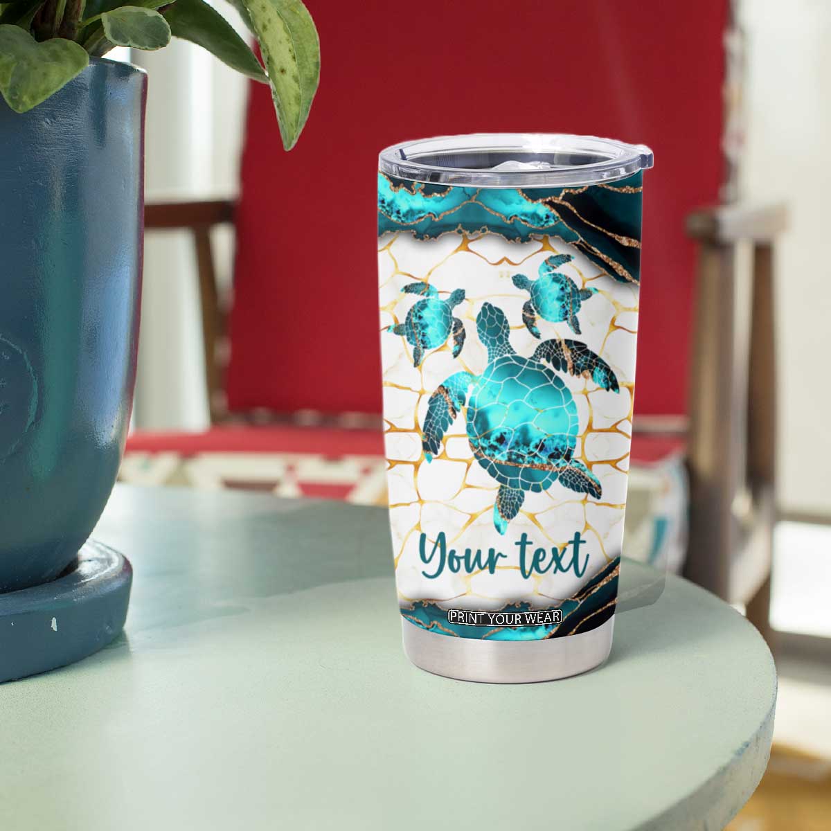 Personalized Just A Girl Who Loves Turtles Tumbler Cup Quote Design TS04 Print Your Wear