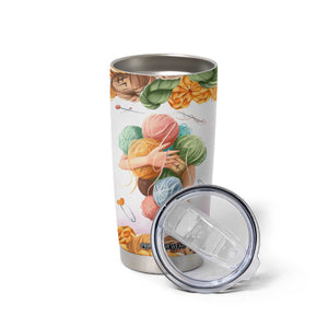 Personalized Knitting Hug Tumbler Cup with Cozy Craft Theme Design TS04 Print Your Wear