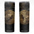Personalized Knotwork Fenrir Wolf Skinny Tumbler with Golden Metallic Style TS04 Multicolor Print Your Wear