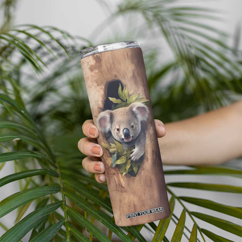 Personalized Koala Sitting in Tree Skinny Tumbler with Nature Scene TS04 Print Your Wear