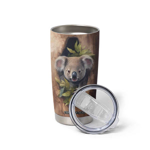 Personalized Koala Sitting in Tree Tumbler Cup with Nature Scene TS04 Print Your Wear