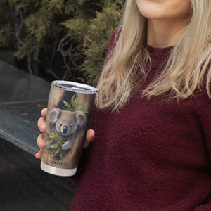 Personalized Koala Sitting in Tree Tumbler Cup with Nature Scene TS04 Print Your Wear