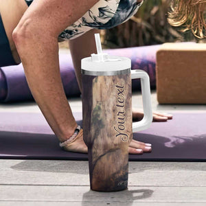 Personalized Koala Sitting in Tree Tumbler With Handle with Nature Scene TS04 Print Your Wear