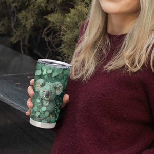 Personalized Koala Tumbler Cup with Quilling Art Style Design TS04 Print Your Wear