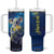 Personalized Koala Tumbler With Handle with Flower and Starry Night Background TS04 One Size: 40 oz Multicolor Print Your Wear