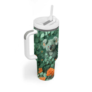Personalized Koala Tumbler With Handle with Quilling Art Style Design TS04 Print Your Wear