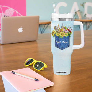 Personalized Live Love Teach Tumbler With Handle Inspirational Teacher Design TS04 Print Your Wear