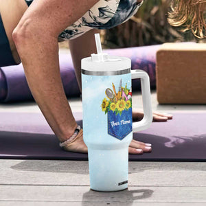 Personalized Live Love Teach Tumbler With Handle Inspirational Teacher Design TS04 Print Your Wear
