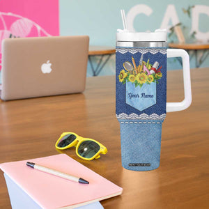 Personalized Live Love Teach Tumbler With Handle Motivational Typography Style TS04 Print Your Wear