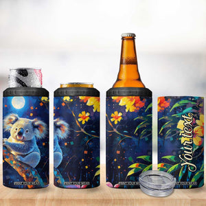 Personalized Lovely Koala 4 in 1 Can Cooler Tumbler with Cute Animal Theme TS04 Print Your Wear
